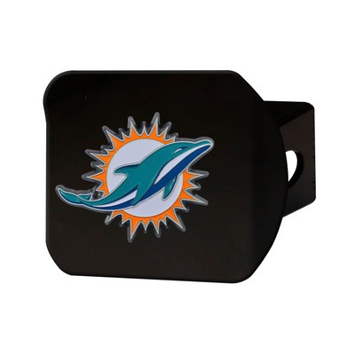 Fan Mats  LLC Miami Dolphins Color Hitch Cover Black Aqua