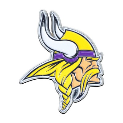 Fan Mats  LLC Minnesota Vikings 3D Color Metal Emblem Yellow