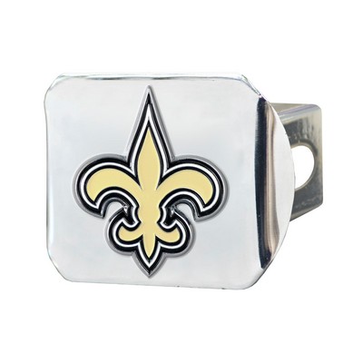 Fan Mats  LLC New Orleans Saints Color Hitch Cover Chrome Gold