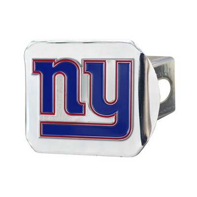 Fan Mats  LLC New York Giants Color Hitch Cover Chrome Dark Blue
