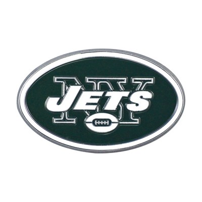 Fan Mats  LLC New York Jets 3D Color Metal Emblem Green
