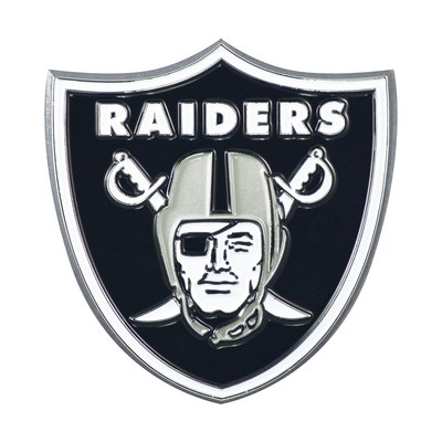 Fan Mats  LLC Las Vegas Raiders 3D Color Metal Emblem Black