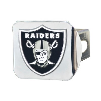 Fan Mats  LLC Las Vegas Raiders Hitch Cover - 3D Color Emblem Black