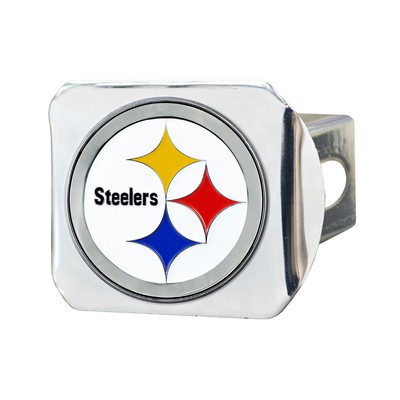 Fan Mats  LLC Pittsburgh Steelers Hitch Cover - 3D Color Emblem White