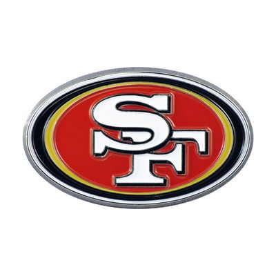 Fan Mats  LLC San Francisco 49ers 3D Color Metal Emblem Red