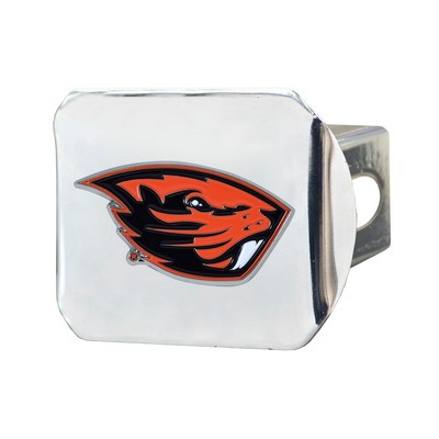 Fan Mats  LLC Oregon State Beavers Color Hitch Cover Chrome Chrome