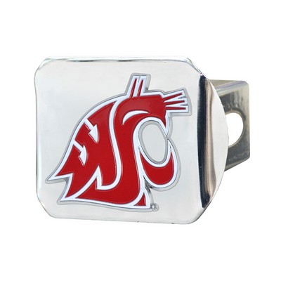Fan Mats  LLC Washington State Cougars Hitch Cover - 3D Color Emblem Chrome