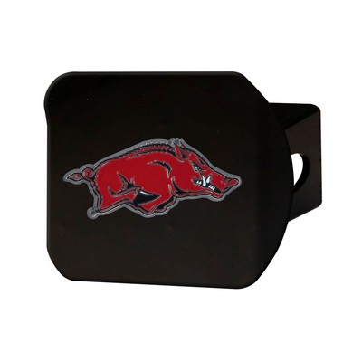 Fan Mats  LLC Arkansas Razorbacks Black Metal Hitch Cover - 3D Color Emblem Cardinal