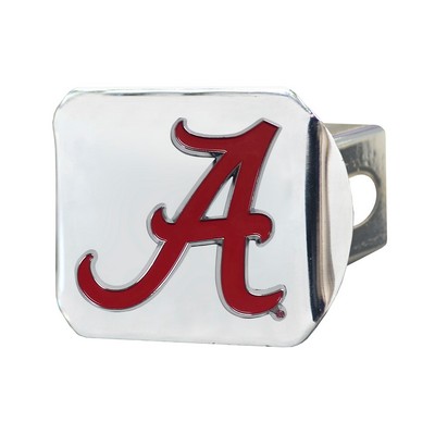 Fan Mats  LLC Alabama Crimson Tide Color Hitch Cover Chrome Chrome