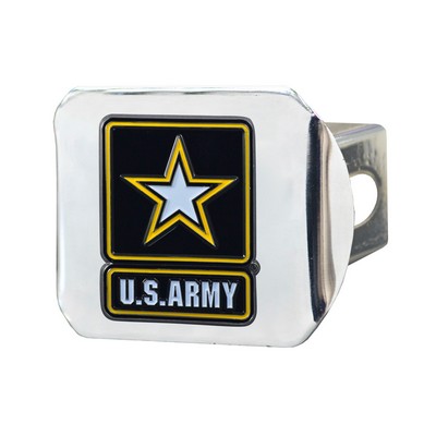 Fan Mats  LLC U.S. Army Hitch Cover - 3D Color Emblem Chrome