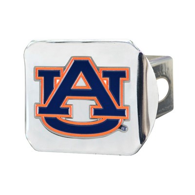 Fan Mats  LLC Auburn Tigers Color Hitch Cover Chrome Chrome