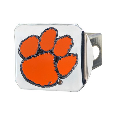 Fan Mats  LLC Clemson Tigers Color Hitch Cover Chrome Chrome