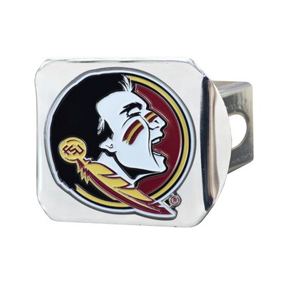 Fan Mats  LLC Florida State Seminoles Color Hitch Cover Chrome Chrome