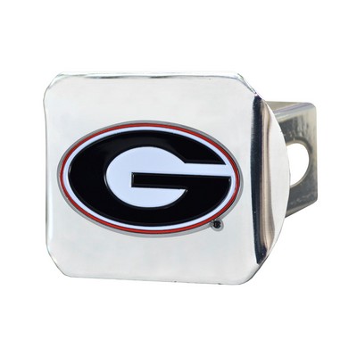 Fan Mats  LLC Georgia Bulldogs Hitch Cover - 3D Color Emblem Chrome