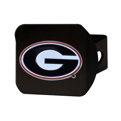 Fan Mats  LLC Georgia Bulldogs Color Hitch Cover Black Black