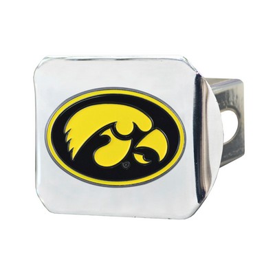 Fan Mats  LLC Iowa Hawkeyes Color Hitch Cover Chrome Chrome