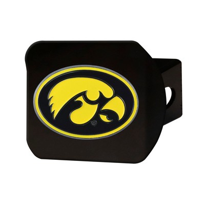 Fan Mats  LLC Iowa Hawkeyes Color Hitch Cover Black Black