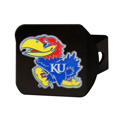 Fan Mats  LLC Kansas Jayhawks Color Hitch Cover Black Blue