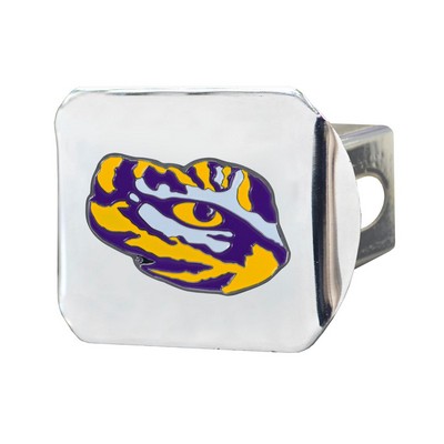 Fan Mats  LLC LSU Tigers Color Hitch Cover Chrome Chrome