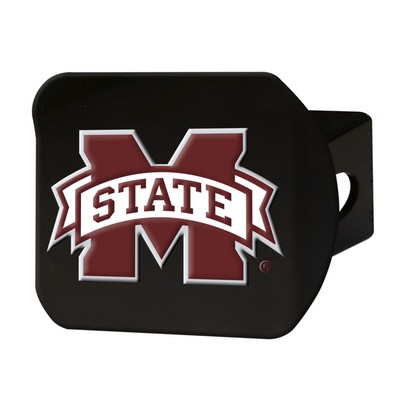 Fan Mats  LLC Mississippi State Bulldogs Black Metal Hitch Cover - 3D Color Emblem Maroon