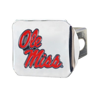 Fan Mats  LLC Ole Miss Rebels Color Hitch Cover Chrome Chrome