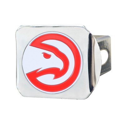 Fan Mats  LLC Atlanta Hawks Color Hitch Cover Chrome Chrome