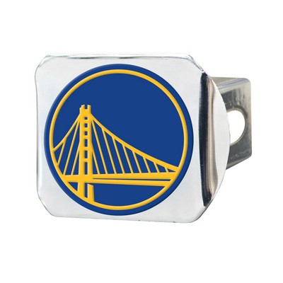 Fan Mats  LLC Golden State Warriors Color Hitch Cover Chrome Chrome