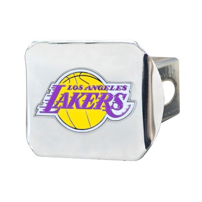 Fan Mats  LLC Los Angeles Lakers Hitch Cover - 3D Color Emblem Chrome