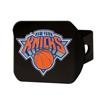 Fan Mats  LLC New York Knicks Black Metal Hitch Cover - 3D Color Emblem Blue