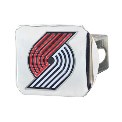 Fan Mats  LLC Portland Trail Blazers Color Hitch Cover Chrome Chrome