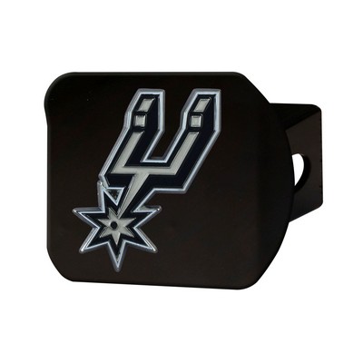 Fan Mats  LLC San Antonio Spurs Color Hitch Cover Black Black