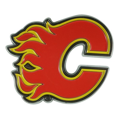 Fan Mats  LLC Calgary Flames 3D Color Metal Emblem Red