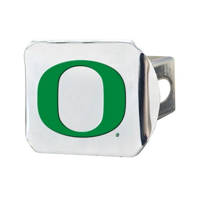 Fan Mats  LLC Oregon Ducks Color Hitch Cover Chrome Green