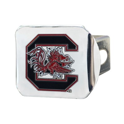 Fan Mats  LLC South Carolina Gamecocks Hitch Cover - 3D Color Emblem Chrome