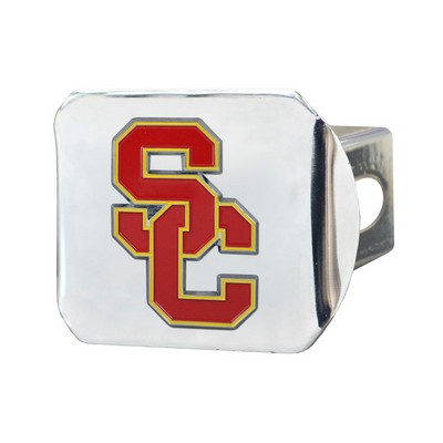 Fan Mats  LLC Southern California Trojans Hitch Cover - 3D Color Emblem Chrome