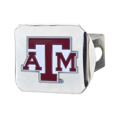 Fan Mats  LLC Texas A&M Aggies Hitch Cover - 3D Color Emblem Chrome