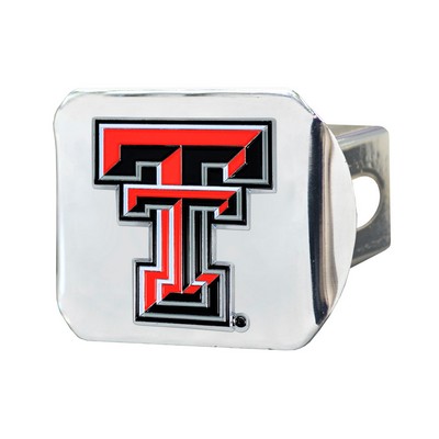 Fan Mats  LLC Texas Tech Red Raiders Hitch Cover - 3D Color Emblem Chrome