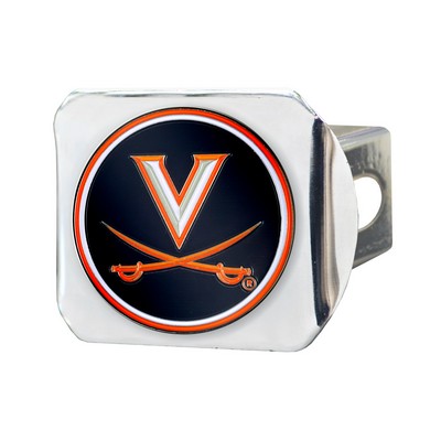 Fan Mats  LLC Virginia Cavaliers Hitch Cover - 3D Color Emblem Chrome