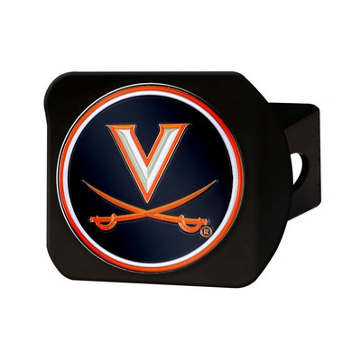 Fan Mats  LLC Virginia Cavaliers Black Metal Hitch Cover - 3D Color Emblem Navy