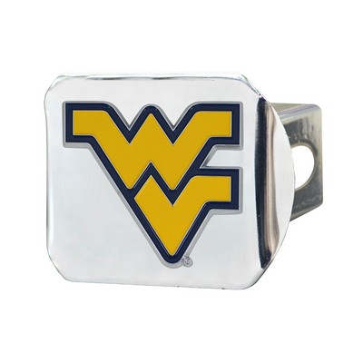 Fan Mats  LLC West Virginia Mountaineers Color Hitch Cover Chrome Chrome