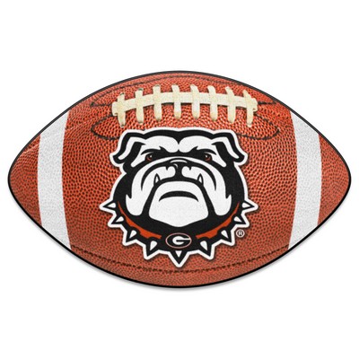 Fan Mats  LLC Georgia Bulldogs Football Rug - 20.5in. x 32.5in. Brown