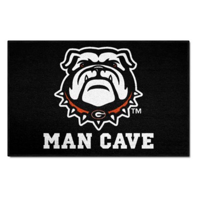 Fan Mats  LLC Georgia Bulldogs Starter Mat Man Cave Black