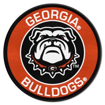 Fan Mats  LLC Georgia Bulldogs Roundel Mat Black