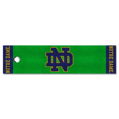 Fan Mats  LLC Notre Dame Fighting Irish Putting Green Mat - 1.5ft. x 6ft. Green