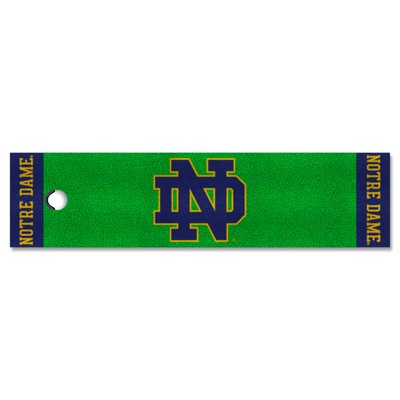 Fan Mats  LLC Notre Dame Fighting Irish Putting Green Mat Green