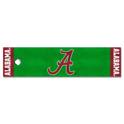 Fan Mats  LLC Alabama Crimson Tide Putting Green Mat - 1.5ft. x 6ft., A Logo Green