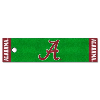 Fan Mats  LLC Alabama Crimson Tide Putting Green Mat Green