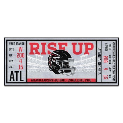 Fan Mats  LLC Atlanta Falcons Ticket Runner Gray