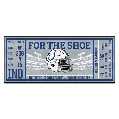 Fan Mats  LLC Indianapolis Colts Ticket Runner Gray