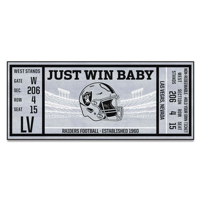 Fan Mats  LLC Las Vegas Raiders Ticket Runner Gray